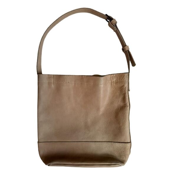Fashionable Local + Global Leather Beige Tote Bag - Picture 3 of 11